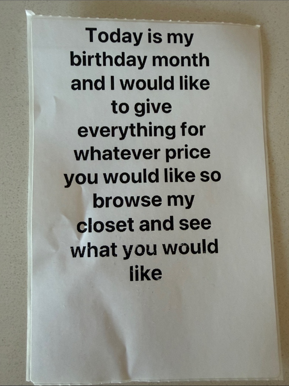 Birthday Month Decorative Wall Sign - White